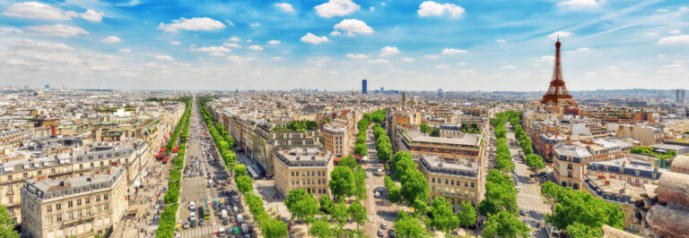 Beautiful,Panoramic,View,Of,Paris,From,The,Roof,Of,The