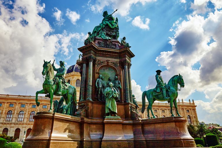 Maria Theresa Square.Monuments of the great Empress of Austria-Maria Theresa. Vienna