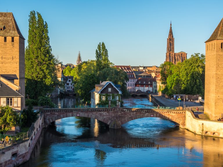 Tourist area "Petite France" in Strasbourg, France