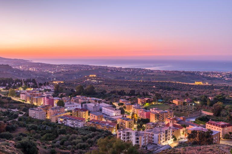 Agrigento, Sicily, Italy with the Valley of the Temples and the