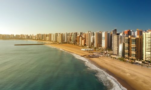 Aerial,View,Of,Fortaleza,City,Beach,,Ceara,State,,Brazil.