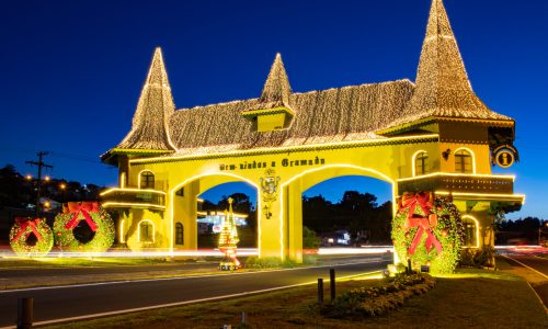 Portico,Of,Gramado-rs,At,Christmas